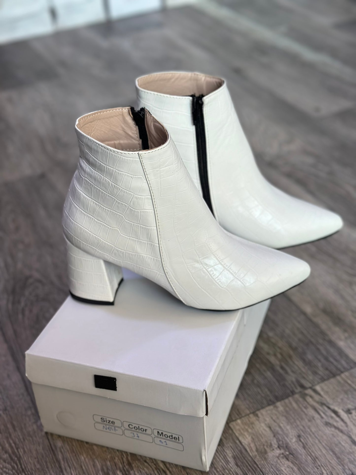 Bottines Femme Chic – Talon Bloc Confort,  (Prix Abordable)