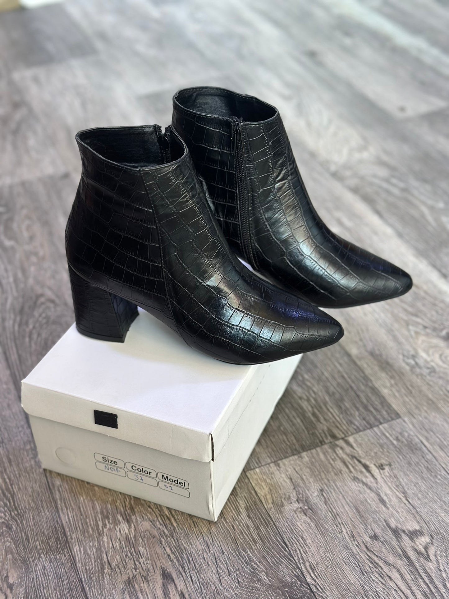 Bottines Femme Chic – Talon Bloc Confort,  (Prix Abordable)