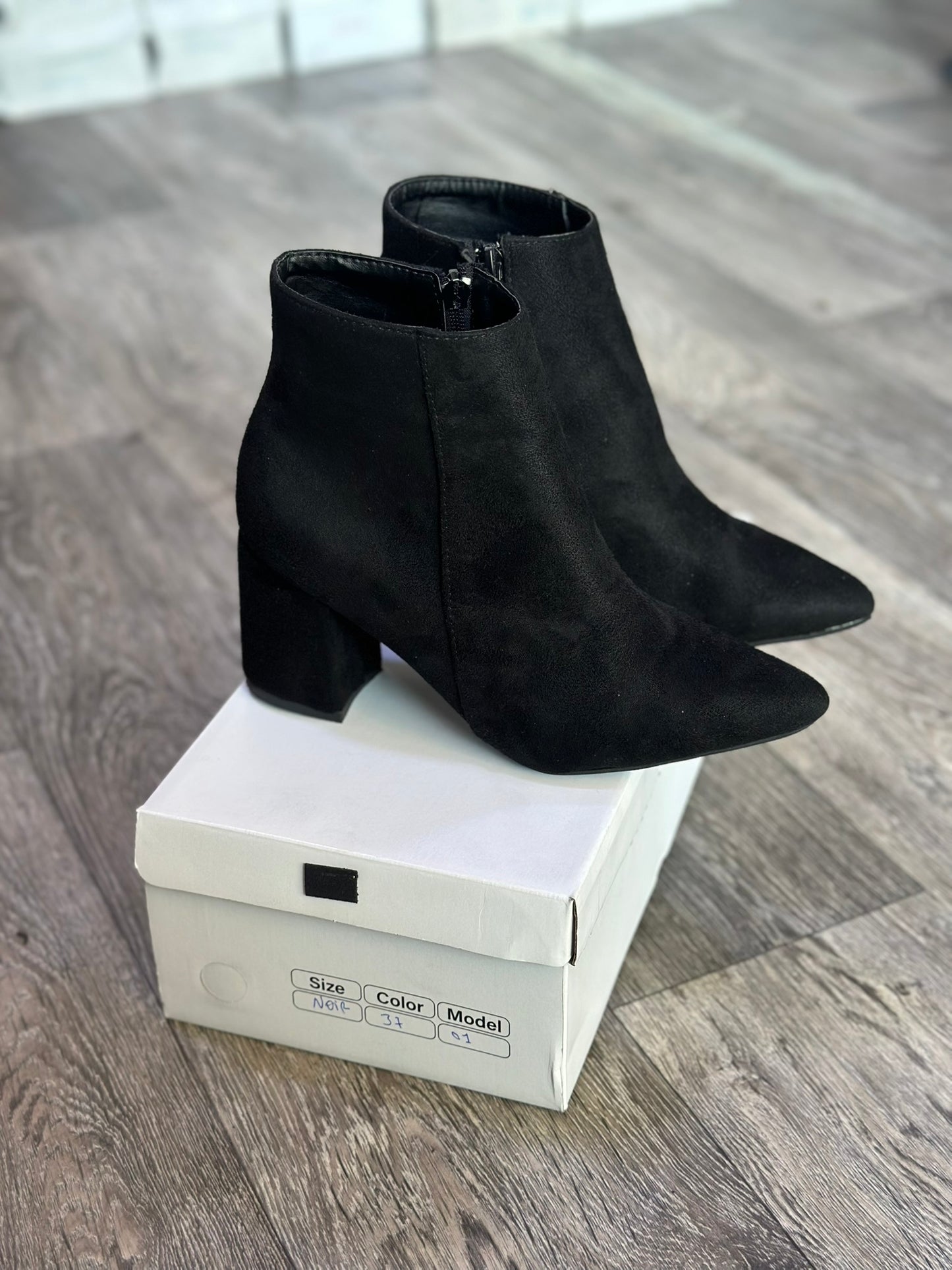 Bottines Femme Chic – Talon Bloc Confort,  (Prix Abordable)