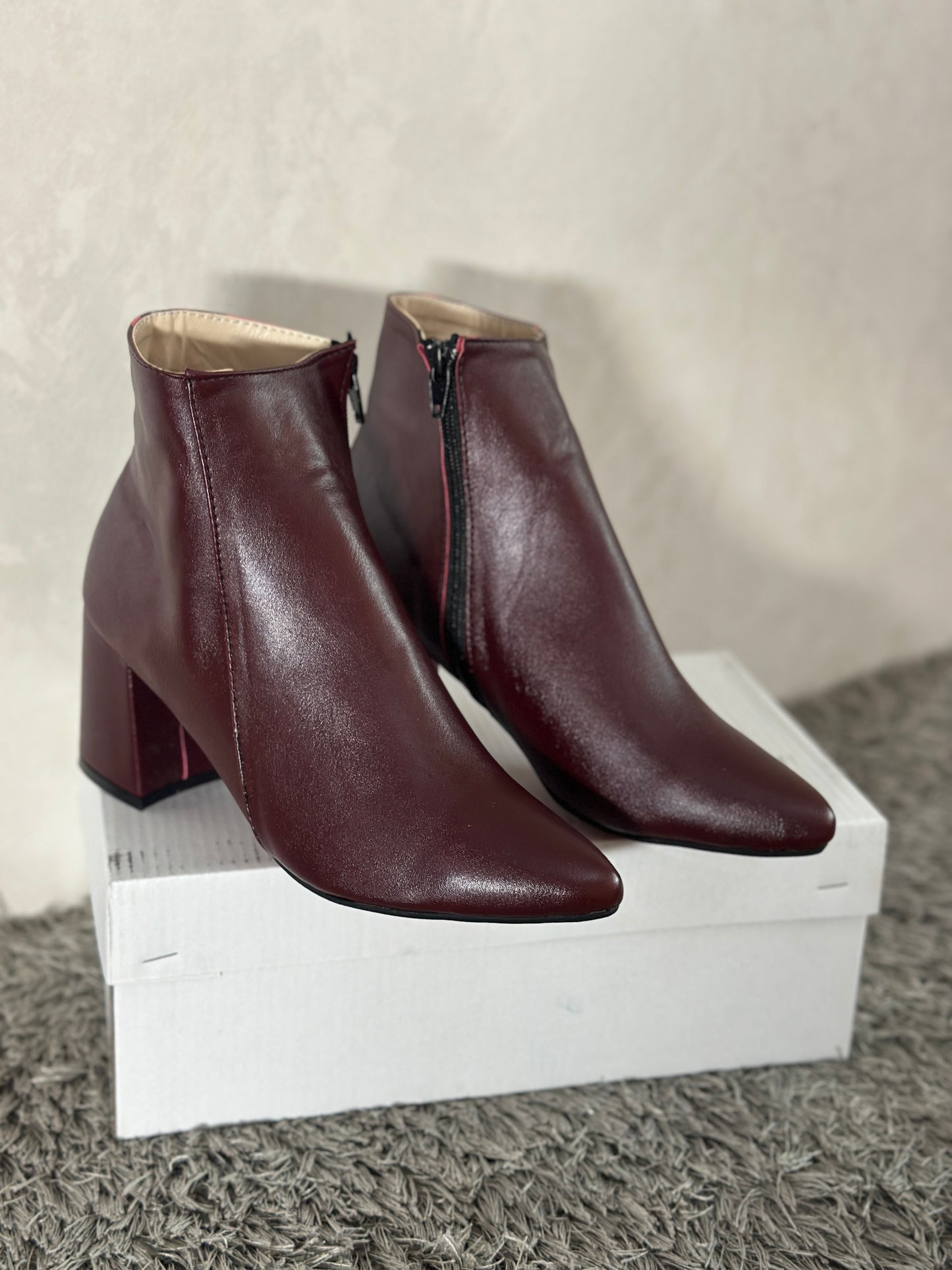 Bottines Femme Chic – Talon Bloc Confort,  (Prix Abordable)